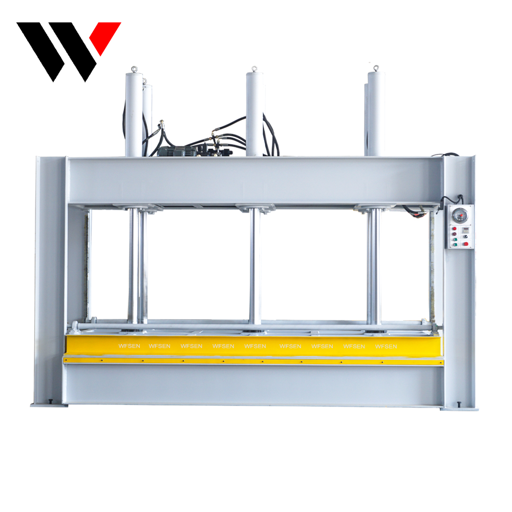 WFSEN 120T cold press machine with three hydraulic cylinders and a 2500 x 1250 mm platen