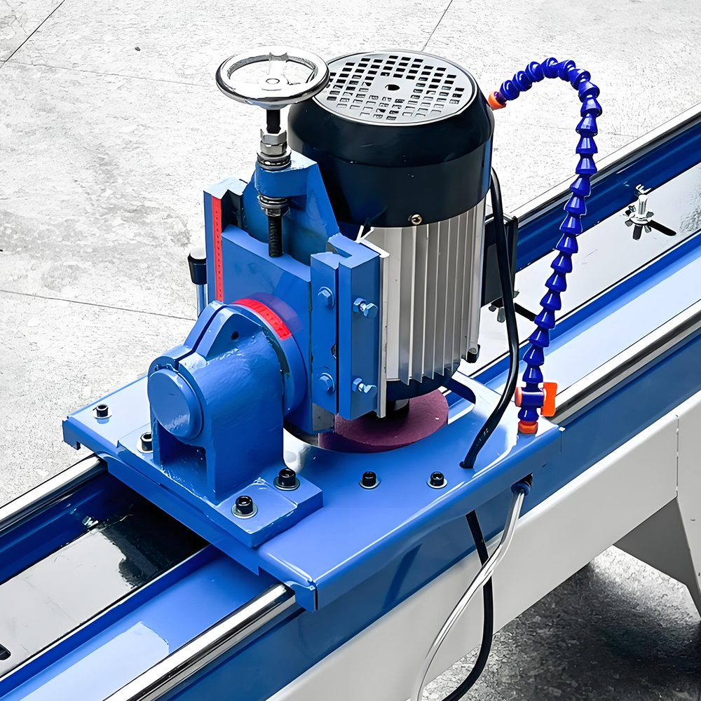 PS110 planer blade grinder column and grinding wheel over the knife clamping table